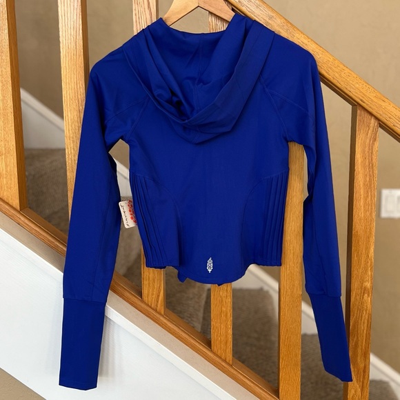 NEW Free People Movement Playin For Keeps Zip Hoodie Layer Sapphire Skies Combo - Picture 10 of 13